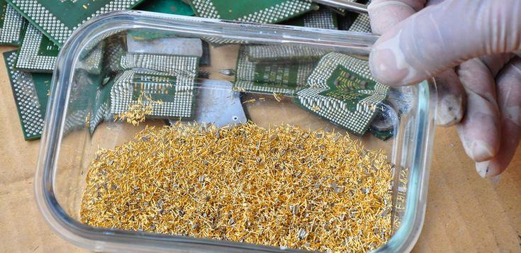 Gold waste recycling process